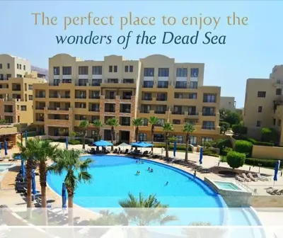 a quote about the perfect place to enjoy the wonders of the dead sea at Dead Sea Jordan Sea View Samarah Resort Traveler Award 2024 winner in Sowayma