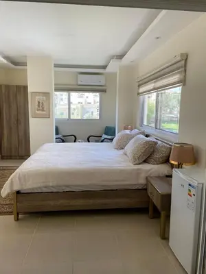 a large bedroom with a large bed and a window at Classy Guesthouse in Madaba