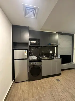 a kitchen with a stove and a dishwasher at central apartment for rent 18 in Umm Uthainah