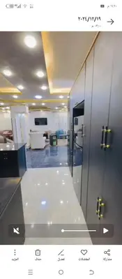 a large room with a hallway with a room with a room at اربد طريق البترول دبج مول فيلا مزرعة مفروشة للايجار يومي أسبوعي شهري in Juḩfīyah