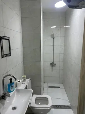 a bathroom with a shower and a toilet and a sink at عمان in Amman