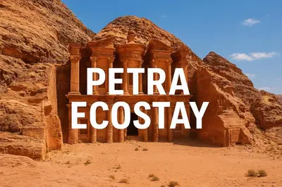 a sign that reads perica excocity in the desert at Petra EcoStay in Wadi Musa