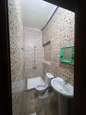 a bathroom with a toilet and a sink at Mohmad House in Jurf ad Darāwīsh
