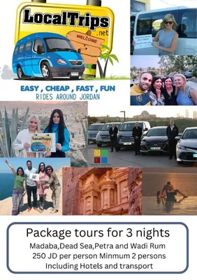 a collage of pictures of people and cars at Layaali Amman Hotel Airport Pickup in Amman
