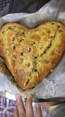a heart shaped pastry in the shape of a heart at الريف فيلا in Ar Ramthā