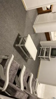 an overhead view of chairs in a room at aljumirah furnished appartments الجميرا للشقق المفروشة in Az Zarqa