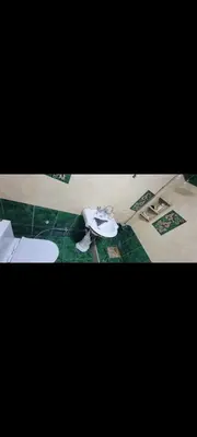 a picture of a bathroom with a toilet on the floor at شقة مفروشة للإجار in Ar Ramthā