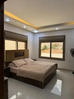 a bedroom with a large bed and two windows at Milano villa & farm in Balīlā