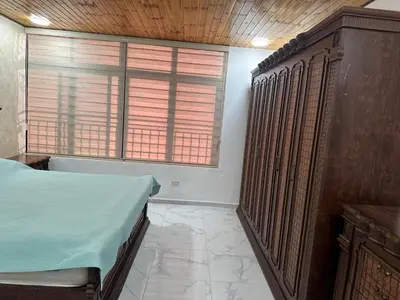 a hospital room with a bed and a window at New Rooftop 3 bedroom furnished apartment- Super deluxe in Amman