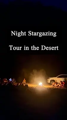 a night scenery tour in the desert with a car at Noor Luxury Camp Wadi Rum in Wadi Rum