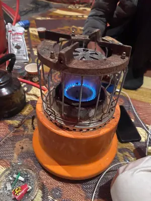 a cake shaped like a fire hydrant on a table at RUM LOREN lUXURY CAMP in Wadi Rum