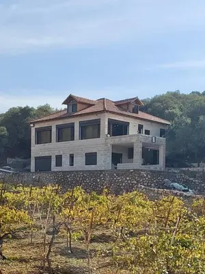 a house sitting on top of a field at Bait Ajloun in Khirbat Shīn