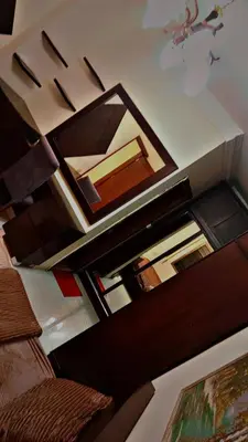 an overhead view of a room with a mirror at شقه مفروشه بالكامل متوفر فيها جميع الخدمات in Amman