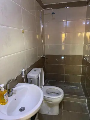 a bathroom with a toilet and a sink at Naif Bedouin tour in Wadi Rum