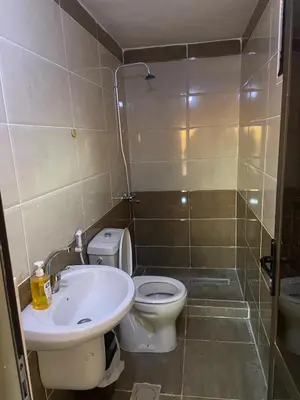 a small bathroom with a toilet and a sink at Naif Bedouin tour in Wadi Rum