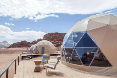 a rendering of a luxury tent in the desert at Rina Luxury Camp in Disah