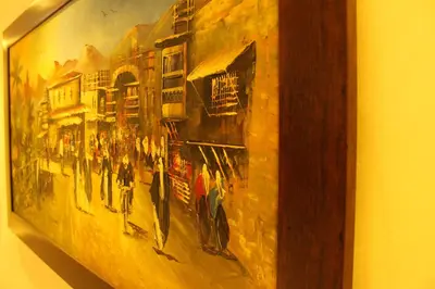 a picture of a painting on the side of a wall at Arab Tower Hotel in Amman