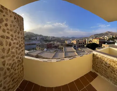a view from the roof of a building at Orient Gate in Wadi Musa