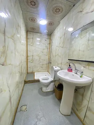 a bathroom with a sink and a toilet at Wadi Al-Hassa camp in Khawkhah