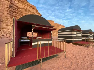 a rendering of a building in the desert at Wadi Rum Odyssey Camp in Wadi Rum