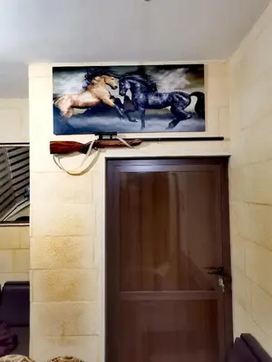 a door with a picture of a horse above it at Top 