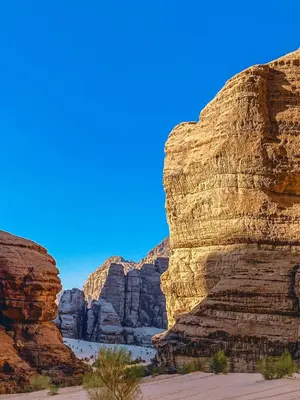 a view of the canyonlands from the desert at HILTON WADi RUM in Disah